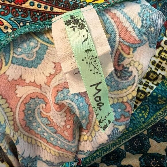 MOA COLLECTION PLUS SIZE PRINTED HIGH WAISTED A-LINE MAXI SKIRT 3Xl - Picture 3 of 5